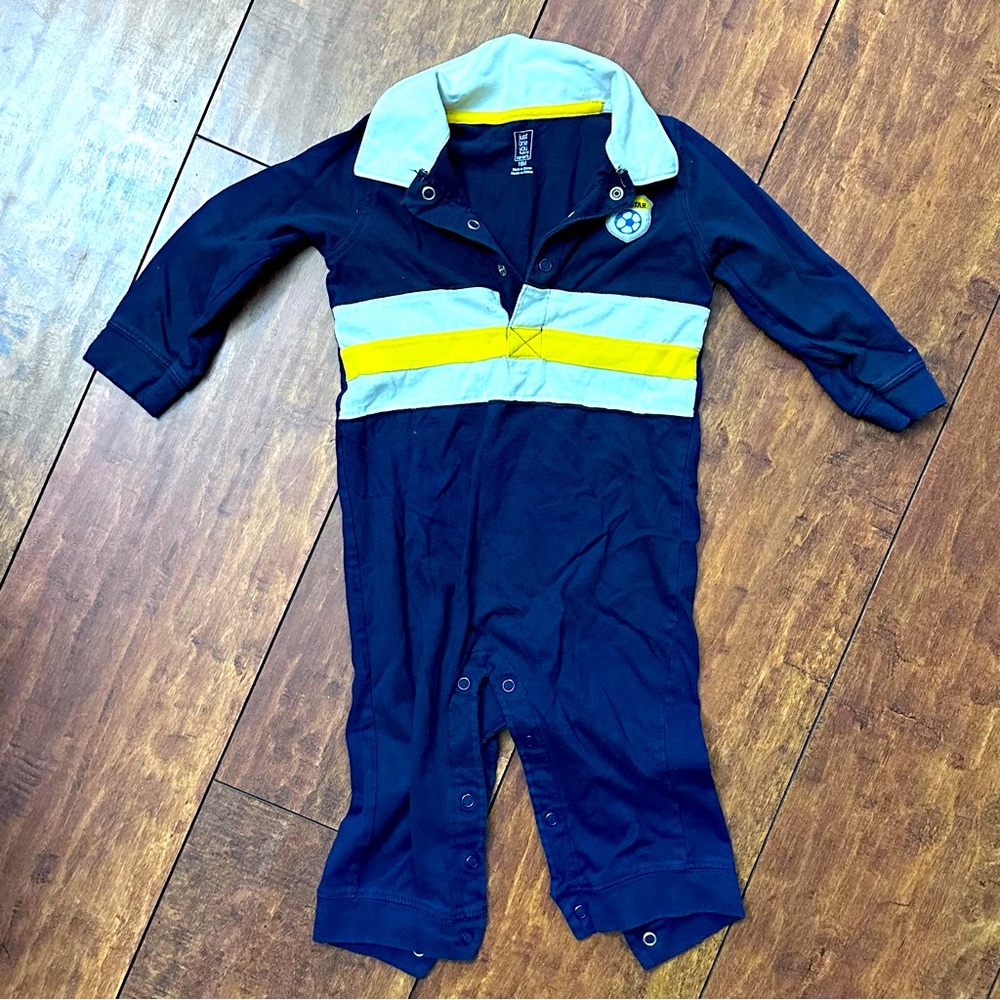 18 months toddler boys navy collar jumpsuit